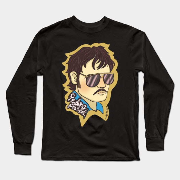 Pedro Pascal Fanart Long Sleeve T-Shirt by AndySaljim